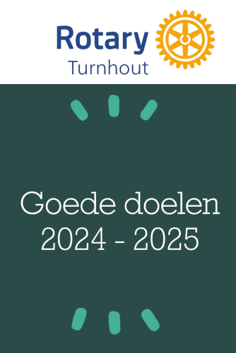 Overzicht van de goede doelen die we steunen met RC Turnhout tijdens het werkingsjaar 2024-2025